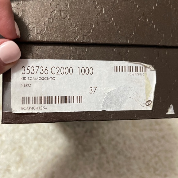 Gucci Loafers Black Velvet Sz 37 - Picture 9 of 9